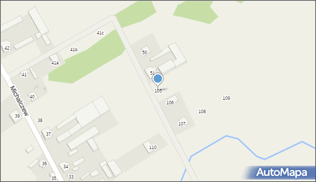 Michalczew, Michalczew, 105, mapa Michalczew