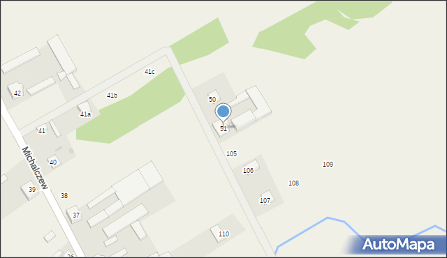 Michalczew, Michalczew, 51, mapa Michalczew