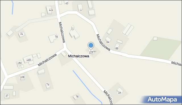 Michalczowa, Michalczowa, 123, mapa Michalczowa