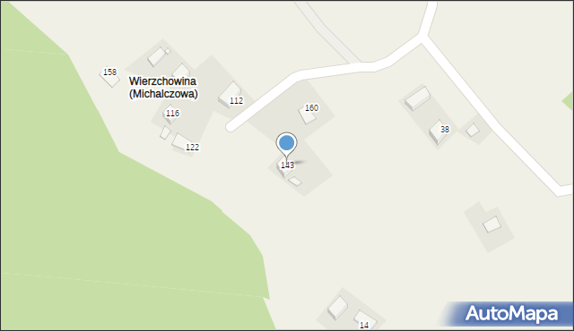 Michalczowa, Michalczowa, 143, mapa Michalczowa