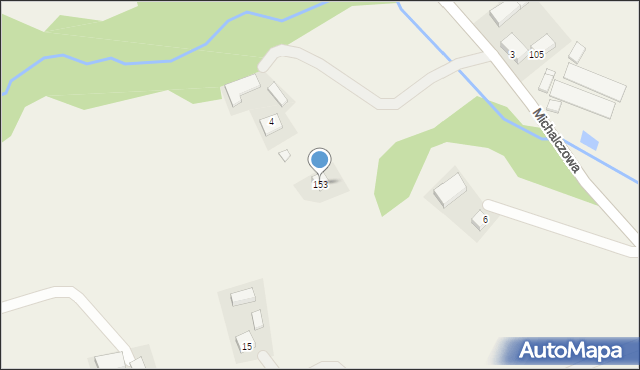 Michalczowa, Michalczowa, 153, mapa Michalczowa