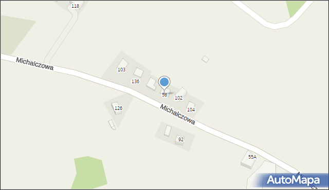 Michalczowa, Michalczowa, 58, mapa Michalczowa