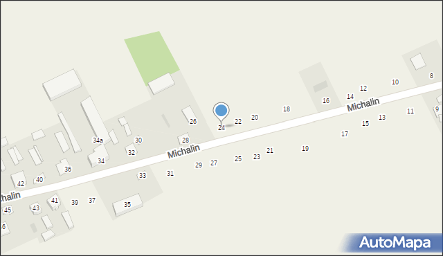 Michalin, Michalin, 24, mapa Michalin