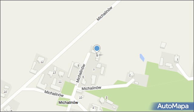 Michalinów, Michalinów, 8, mapa Michalinów