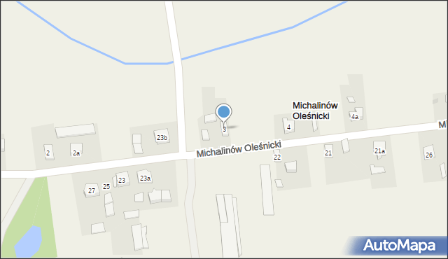 Michalinów Oleśnicki, Michalinów Oleśnicki, 3, mapa Michalinów Oleśnicki