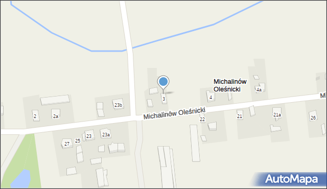 Michalinów Oleśnicki, Michalinów Oleśnicki, 3a, mapa Michalinów Oleśnicki
