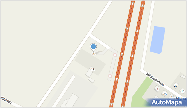 Michalinowo, Michalinowo, 1B, mapa Michalinowo