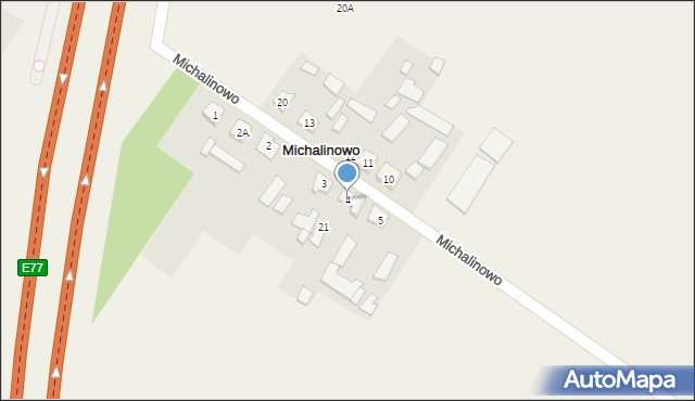 Michalinowo, Michalinowo, 4, mapa Michalinowo