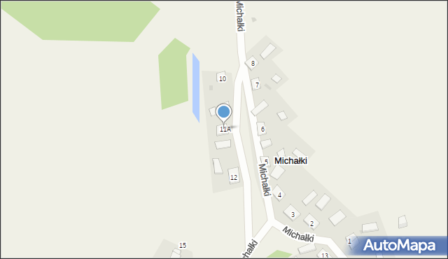 Michałki, Michałki, 11A, mapa Michałki