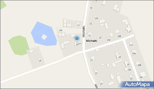 Michałki, Michałki, 14, mapa Michałki