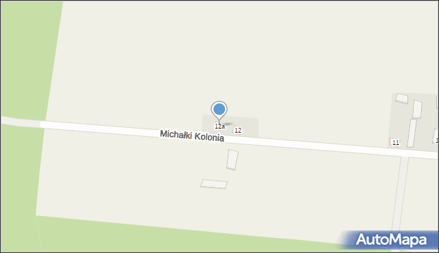 Michałki Kolonia, Michałki Kolonia, 12a, mapa Michałki Kolonia