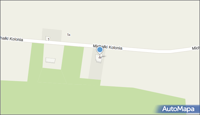 Michałki Kolonia, Michałki Kolonia, 4a, mapa Michałki Kolonia