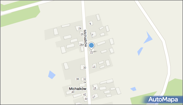 Michalków, Michalków, 11, mapa Michalków