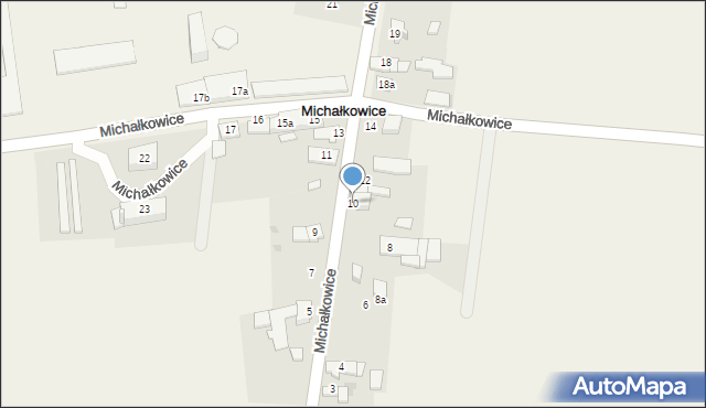 Michałkowice, Michałkowice, 10, mapa Michałkowice