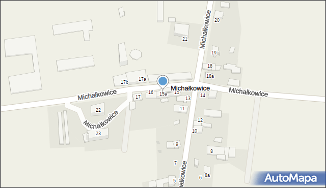 Michałkowice, Michałkowice, 15a, mapa Michałkowice