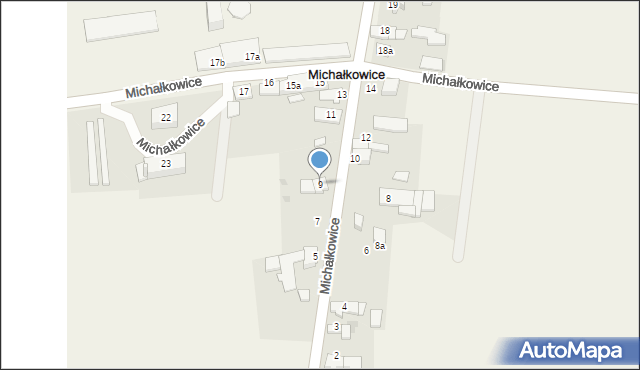 Michałkowice, Michałkowice, 9, mapa Michałkowice