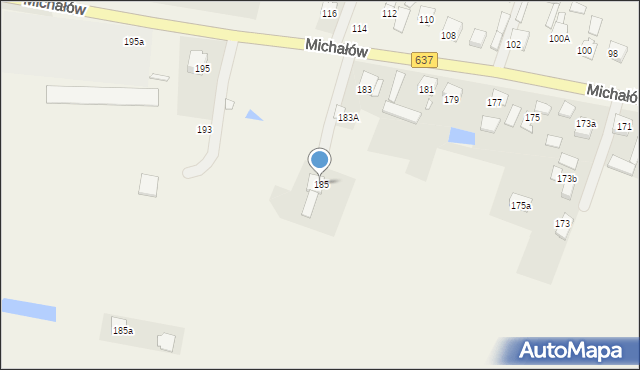 Michałów, Michałów, 185, mapa Michałów