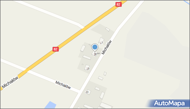 Michałów, Michałów, 18, mapa Michałów