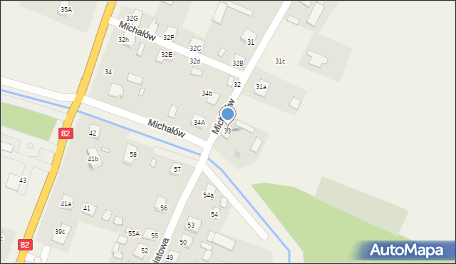 Michałów, Michałów, 33, mapa Michałów