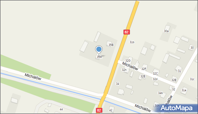 Michałów, Michałów, 35A, mapa Michałów
