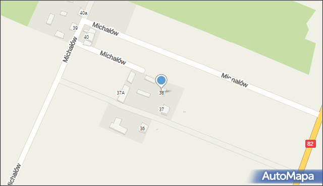 Michałów, Michałów, 38, mapa Michałów