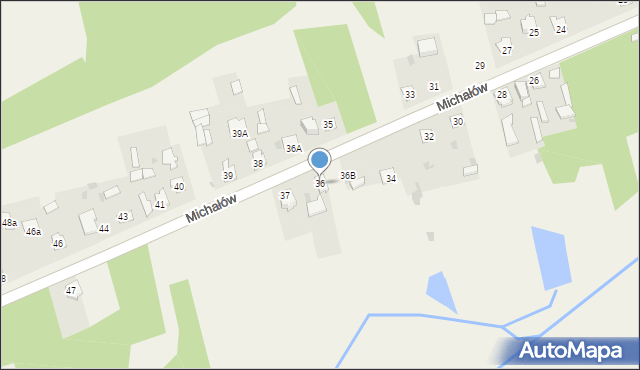 Michałów, Michałów, 36, mapa Michałów
