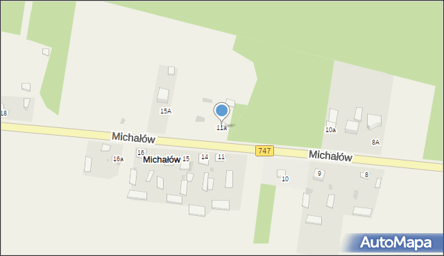 Michałów, Michałów, 11a, mapa Michałów