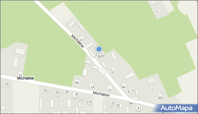 Michałów, Michałów, 13, mapa Michałów