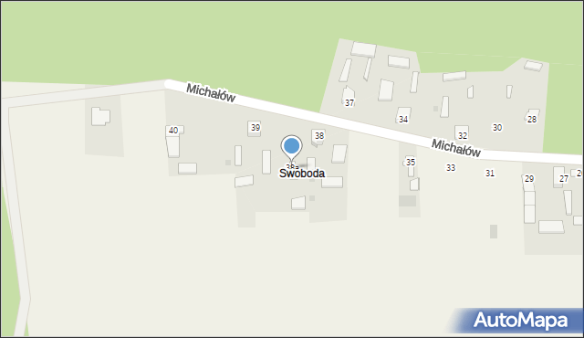 Michałów, Michałów, 38a, mapa Michałów