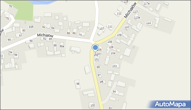 Michałów, Michałów, 102, mapa Michałów
