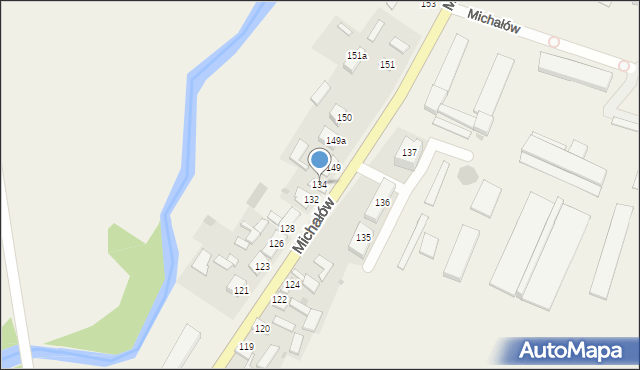 Michałów, Michałów, 134, mapa Michałów