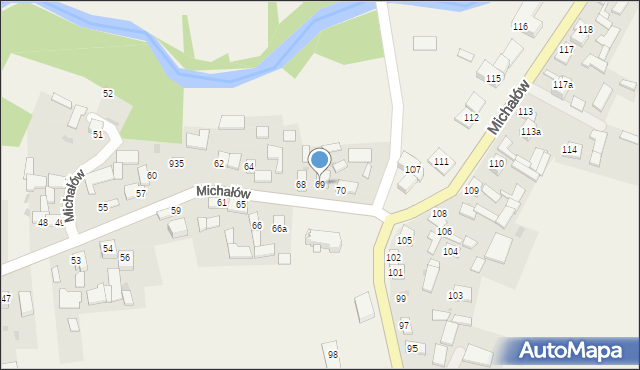 Michałów, Michałów, 69, mapa Michałów