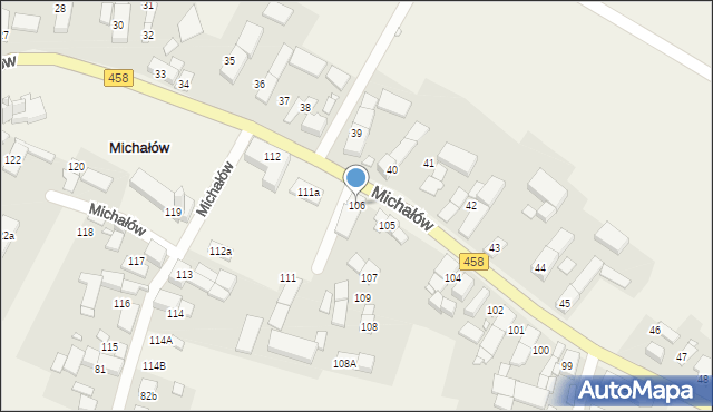Michałów, Michałów, 106, mapa Michałów