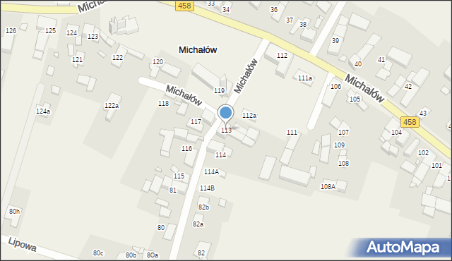 Michałów, Michałów, 113, mapa Michałów