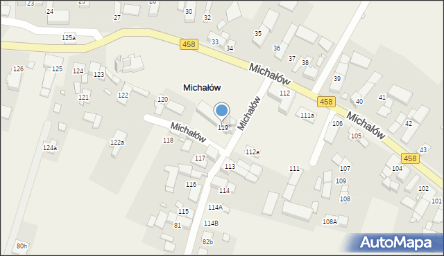 Michałów, Michałów, 119, mapa Michałów