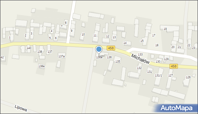Michałów, Michałów, 136a, mapa Michałów