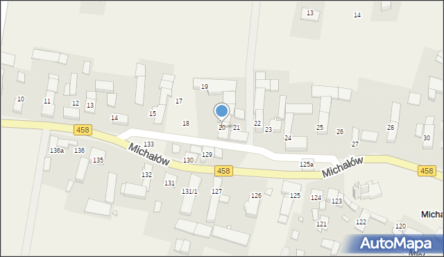 Michałów, Michałów, 20, mapa Michałów