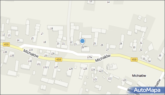 Michałów, Michałów, 24, mapa Michałów