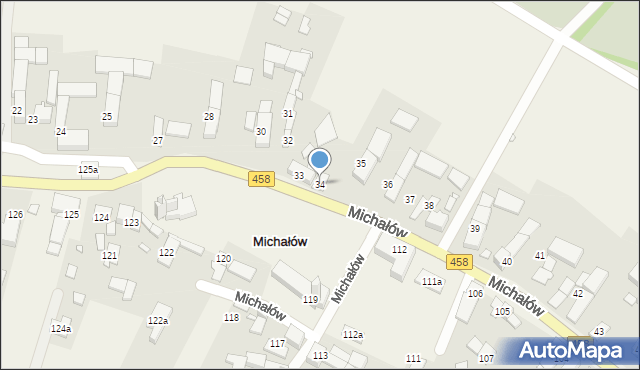 Michałów, Michałów, 34, mapa Michałów