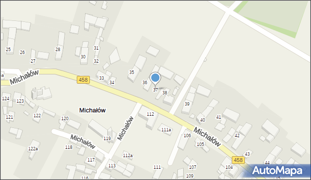 Michałów, Michałów, 37, mapa Michałów