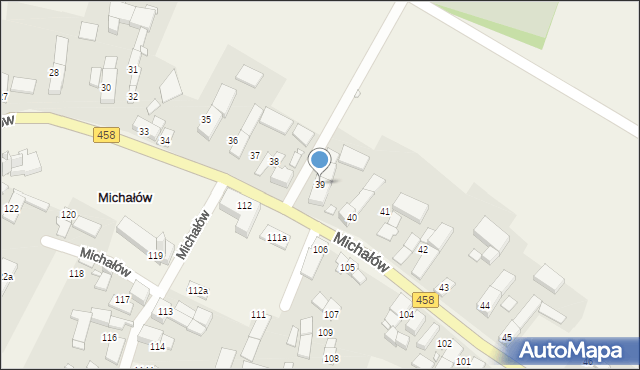 Michałów, Michałów, 39, mapa Michałów