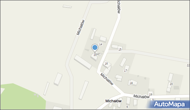 Michałów, Michałów, 13, mapa Michałów