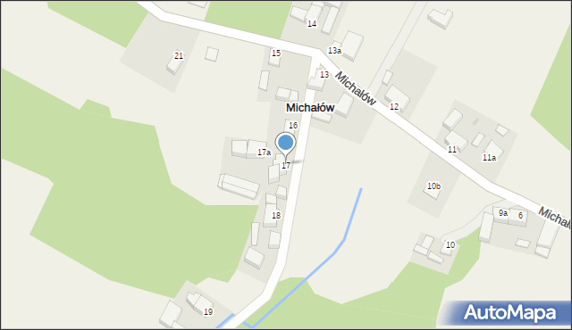 Michałów, Michałów, 17, mapa Michałów