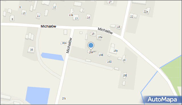 Michałów, Michałów, 19A, mapa Michałów
