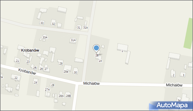 Michałów, Michałów, 1B, mapa Michałów