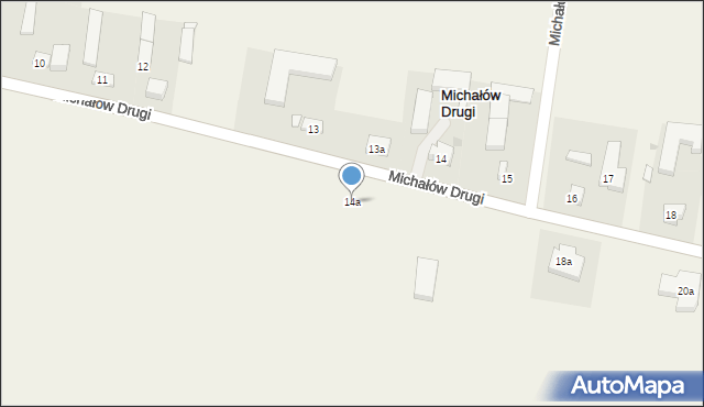 Michałów Drugi, Michałów Drugi, 14a, mapa Michałów Drugi