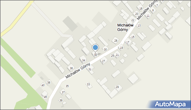 Michałów Górny, Michałów Górny, 32, mapa Michałów Górny