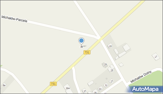 Michałów-Parcele, Michałów-Parcele, 38, mapa Michałów-Parcele