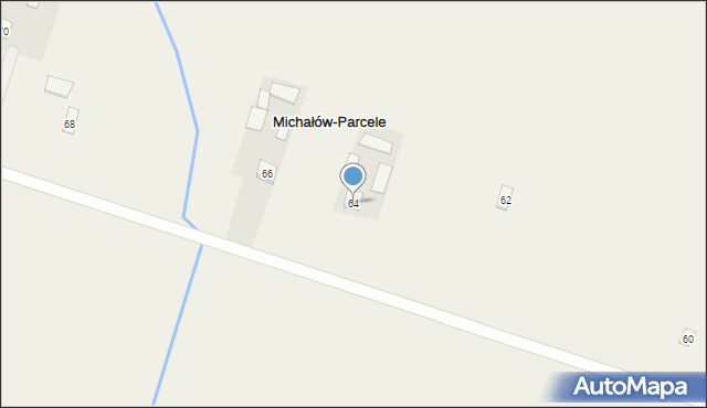 Michałów-Parcele, Michałów-Parcele, 64, mapa Michałów-Parcele