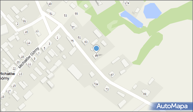 Michałów-Parcele, Michałów-Parcele, 65, mapa Michałów-Parcele